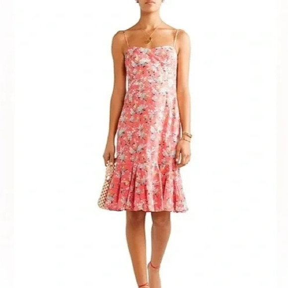 J Crew Liberty Fabric Ruffle Hem Midi Dress Size 4 Josephine Floral Print - Picture 15 of 15